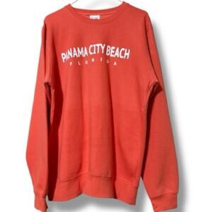 Pacific & Co. women’s large salmon pullover crew neck sweatshirt Panama City nwt